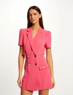Combinaison Droite Effet Robe Rose Moyen Femme