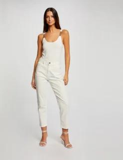 Débardeur Avec Bretelles à Ornements Ecru Femme -Mode de Reve Magasin debardeur avec bretelles a ornements ecru femme vue5 32536300938470201