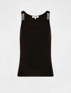 Débardeur Avec Bretelles à Ornements Noir Femme -Mode de Reve Magasin debardeur avec bretelles a ornements noir femme vue3 32536300938470100