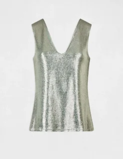 Débardeur Avec Fils Métallisés Bleu Femme -Mode de Reve Magasin debardeur avec fils metallises bleu femme vue3 32536300954230300