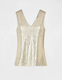 Débardeur Avec Fils Métallisés Ivoire Femme -Mode de Reve Magasin debardeur avec fils metallises ivoire femme vue3 32536300954230203