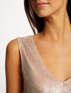 Débardeur Avec Fils Métallisés Rose Femme 9 Débardeur Avec Fils Métallisés Rose Femme -Mode de Reve Magasin debardeur avec fils metallises rose femme vue4 32536300954230503