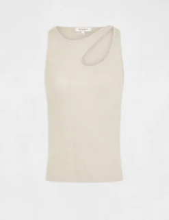 Débardeur Avec Ouverture épaule Ivoire Femme -Mode de Reve Magasin debardeur avec ouverture epaule ivoire femme vue3 32536300950650203