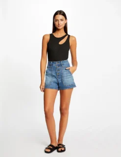 Débardeur Avec Ouverture épaule Noir Femme -Mode de Reve Magasin debardeur avec ouverture epaule noir femme vue5 32536300950650100