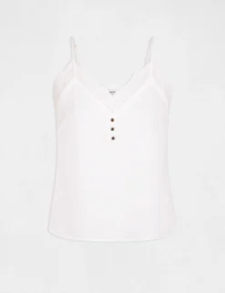 Débardeur Bretelles Fines Avec Boutons Ecru Femme -Mode de Reve Magasin debardeur bretelles fines avec boutons ecru femme vue3 32536300922910201