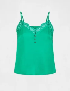 Débardeur Bretelles Fines Avec Boutons Vert Moyen Femme -Mode de Reve Magasin debardeur bretelles fines avec boutons vert moyen femme vue3 32536300922910608