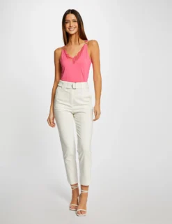 Débardeur Bretelles Fines Avec Dentelle Rose Femme -Mode de Reve Magasin debardeur bretelles fines avec dentelle rose femme vue5 32536300938490503