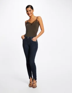 Débardeur Bretelles Fines Avec Dentelle Vert Kaki Femme -Mode de Reve Magasin debardeur bretelles fines avec dentelle vert kaki femme vue5 32536300885780716