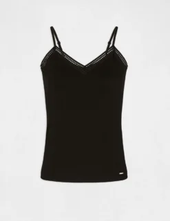 Débardeur Bretelles Fines Bande Dentelle Noir Femme -Mode de Reve Magasin debardeur bretelles fines bande dentelle noir femme vue3 32536300763600100