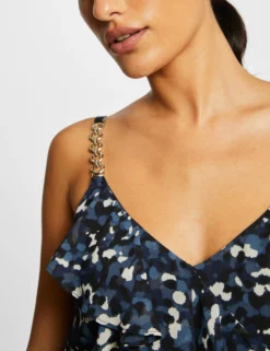 Débardeur Bretelles Fines Imprimé Bleu Femme 9 Débardeur Bretelles Fines Imprimé Bleu Femme -Mode de Reve Magasin debardeur bretelles fines imprime bleu femme vue4 32536300931430300