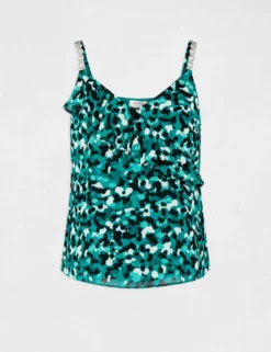 Débardeur Bretelles Fines Imprimé Vert Femme -Mode de Reve Magasin debardeur bretelles fines imprime vert femme vue3 32536300931430600