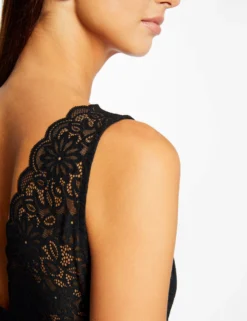 Débardeur Bretelles Larges à Dentelle Noir Femme -Mode de Reve Magasin debardeur bretelles larges a dentelle noir femme vue4 32536300949280100