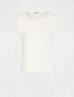 Débardeur Bretelles Larges à épaulettes Ecru Femme -Mode de Reve Magasin debardeur bretelles larges a epaulettes ecru femme vue3 32536300939170201