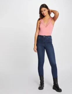 Débardeur Bretelles Larges Avec Dentelle Corail Femme -Mode de Reve Magasin debardeur bretelles larges avec dentelle corail femme vue5 32536300883940706