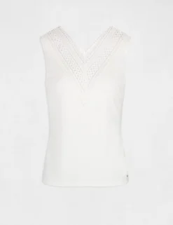 Débardeur Bretelles Larges Côtelé Ecru Femme 8 Débardeur Bretelles Larges Côtelé Ecru Femme -Mode de Reve Magasin debardeur bretelles larges cotele ecru femme vue3 32536300938700201