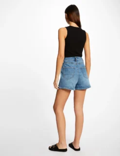 Mode de Reve Magasin -Mode de Reve Magasin debardeur bretelles larges effet cotele noir femme vue2 32536300894360100