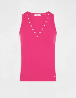 Débardeur Bretelles Larges Effet Côtelé Rose Fonce Femme 8 Débardeur Bretelles Larges Effet Côtelé Rose Fonce Femme -Mode de Reve Magasin debardeur bretelles larges effet cotele rose fonce femme vue3 32536300894360515