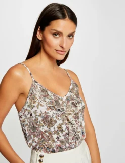 Débardeur Col En V Imprimé Cachemire Multico Femme