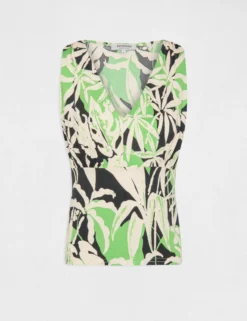 Débardeur Col En V Imprimé Végétal Multico Femme -Mode de Reve Magasin debardeur col en v imprime vegetal multico femme vue3 32536300954220900