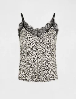 Débardeur Dentelle Et Imprimé Animalier Multico Femme -Mode de Reve Magasin debardeur dentelle et imprime animalier multico femme vue3 32536300954310900