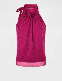 Débardeur Encolure Américaine Avec Noeud Rose Femme -Mode de Reve Magasin debardeur encolure americaine avec noeud rose femme vue3 32536300954390503