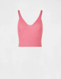 Débardeur Pull à Bretelles Fines Rose Femme -Mode de Reve Magasin debardeur pull a bretelles fines rose femme vue3 32536300952750503
