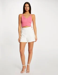 Débardeur Pull à Bretelles Fines Rose Femme -Mode de Reve Magasin debardeur pull a bretelles fines rose femme vue5 32536300952750503