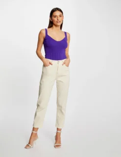 Débardeur Pull à Bretelles Violet Femme -Mode de Reve Magasin debardeur pull a bretelles violet femme vue5 32536300950740310