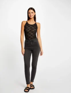 Débardeur Pull Ajouré Fils Métallisés Noir Femme -Mode de Reve Magasin debardeur pull ajoure fils metallises noir femme vue5 32536300954380100