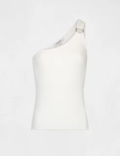 Débardeur Pull Asymétrique Avec Boucle Ecru Femme -Mode de Reve Magasin debardeur pull asymetrique avec boucle ecru femme vue3 32536300942930201