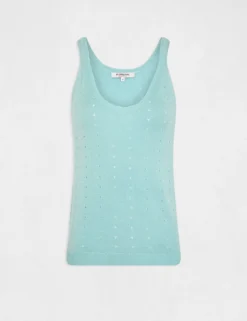 Débardeur Pull Avec Bretelles Bleu Clair Femme -Mode de Reve Magasin debardeur pull avec bretelles bleu clair femme vue3 32536300937760315