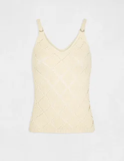 Débardeur Pull Avec Bretelles Ecru Moyen Femme -Mode de Reve Magasin debardeur pull avec bretelles ecru moyen femme vue3 32536300938300213