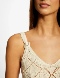 Débardeur Pull Avec Bretelles Ecru Moyen Femme -Mode de Reve Magasin debardeur pull avec bretelles ecru moyen femme vue4 32536300938300213