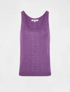 Débardeur Pull Avec Bretelles Violet Fonce Femme -Mode de Reve Magasin debardeur pull avec bretelles violet fonce femme vue3 32536300937760311