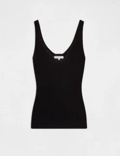 Débardeur Pull Avec Col En V Noir Femme -Mode de Reve Magasin debardeur pull avec col en v noir femme vue3 32536300942800100