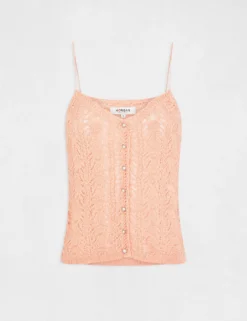 Débardeur Pull Avec Col En V Rose Moyen Femme -Mode de Reve Magasin debardeur pull avec col en v rose moyen femme vue3 32536300938030514