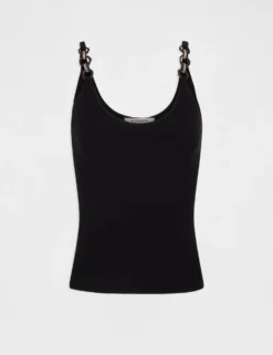Débardeur Pull Avec Détails Chaînes Noir Femme -Mode de Reve Magasin debardeur pull avec details chaines noir femme vue3 32536300937700100