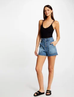 Débardeur Pull Avec Détails Chaînes Noir Femme -Mode de Reve Magasin debardeur pull avec details chaines noir femme vue5 32536300937700100