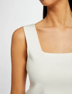 Débardeur Pull Bretelles Larges Ecru Femme -Mode de Reve Magasin debardeur pull bretelles larges ecru femme vue4 32536300910440201