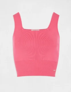 Débardeur Pull Bretelles Larges Rose Femme -Mode de Reve Magasin debardeur pull bretelles larges rose femme vue3 32536300910440503