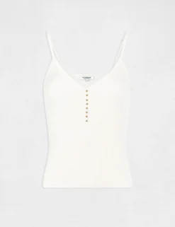 Débardeur Pull Col En V Avec Perles Ecru Moyen Femme -Mode de Reve Magasin debardeur pull col en v avec perles ecru moyen femme vue3 32536300937740213