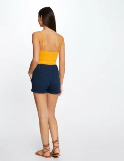 Débardeur Pull Col En V Avec Perles Orange Femme -Mode de Reve Magasin debardeur pull col en v avec perles orange femme vue2 32536300937740703