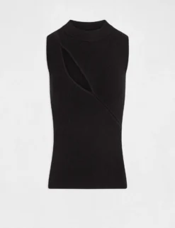 Débardeur Pull Sans Manches à Ouverture Noir Femme -Mode de Reve Magasin debardeur pull sans manches a ouverture noir femme vue3 32536300953580100