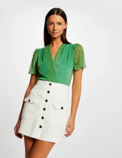 Jupe City Droite Boutonnée Ecru Femme 7 Jupe City Droite Boutonnée Ecru Femme -Mode de Reve Magasin jupe city droite boutonnee ecru femme vue5 32536300918860201