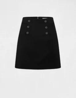 Jupe Droite à Pont Noir Femme -Mode de Reve Magasin jupe droite a pont noir femme vue3 32536300949590100