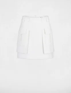 Jupe Droite Avec Poches Latérales Ecru Femme -Mode de Reve Magasin jupe droite avec poches laterales ecru femme vue3 32536300941450201
