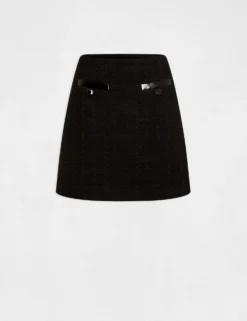 Jupe Droite Détails Vinyle Noir Femme -Mode de Reve Magasin jupe droite details vinyle noir femme vue3 32536300949390100