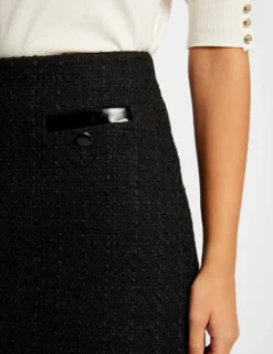 Jupe Droite Détails Vinyle Noir Femme -Mode de Reve Magasin jupe droite details vinyle noir femme vue4 32536300949390100