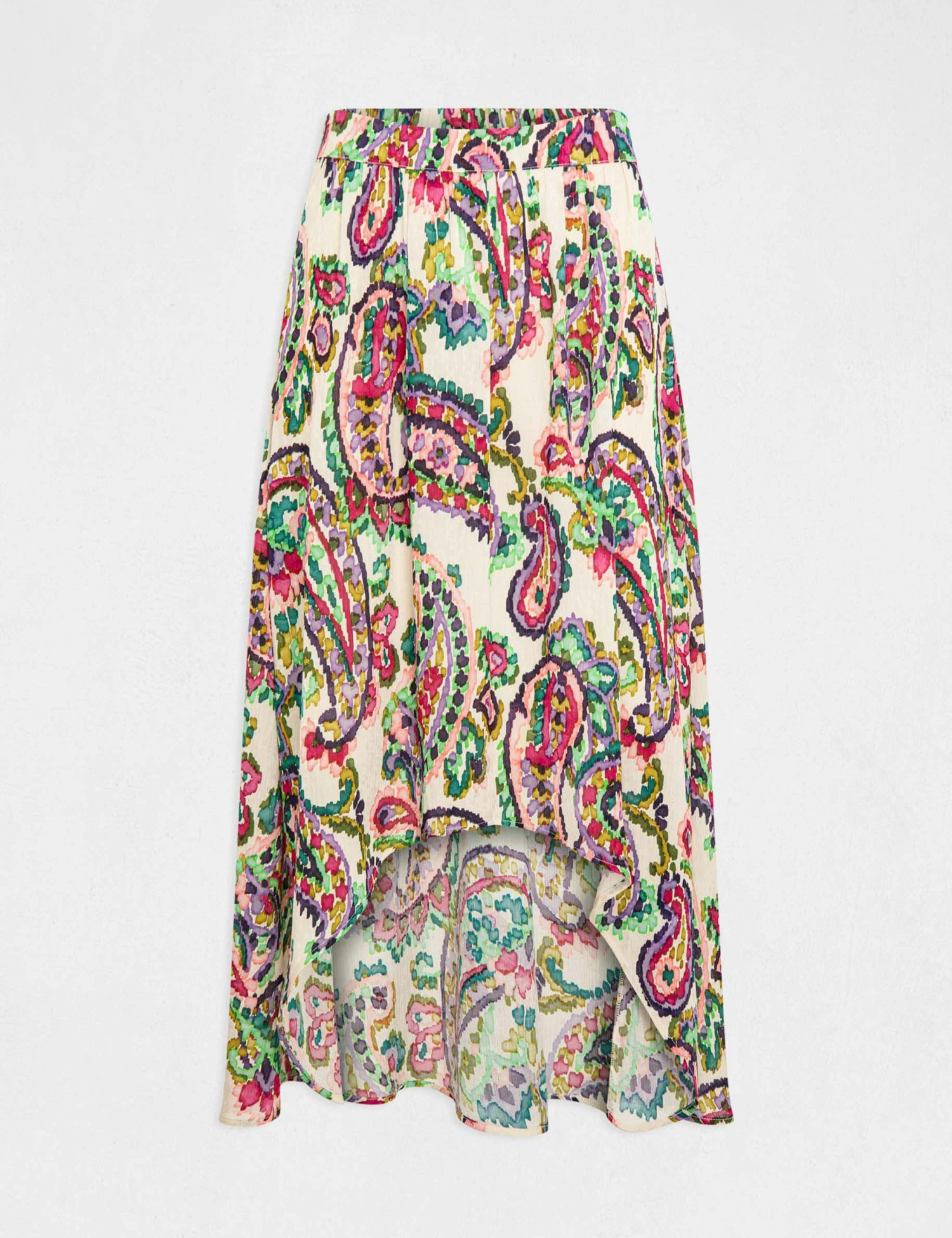 Jupe évasée Asymétrique Imprimée Multico Femme 4 Jupe évasée Asymétrique Imprimée Multico Femme – Image 4