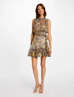 Jupe évasée Imprimé Végétal Multico Femme